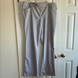 NY&C Grey Polka Dot Pants 18 Tall NWT